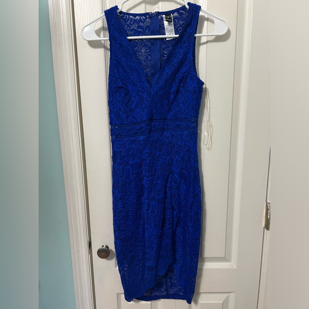 Blue bodycon dress